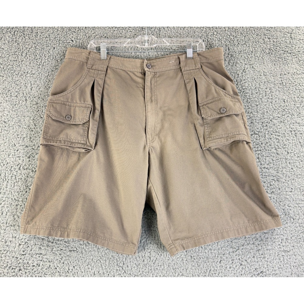 Dickies Cargo Shorts Men's 38 Khaki Brown Baggy Workwear Utility 10 Inch